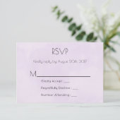 Lavender Paarse Waterverf RSVP Kaartje (Staand voorkant)