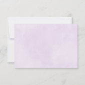 Lavender Paarse Waterverf RSVP Kaartje (Achterkant)