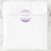 Lavender Paarse Waterverf Wedding Favor Stickers (Tas)
