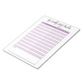 Lavender Paarse Weekly Habit Tracker Notitieblok (Schuin)