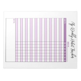 Lavender Paarse Weekly Habit Tracker Notitieblok