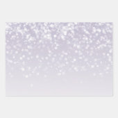 Lavender Paarse White Bokeh Confetti Inpakpapier Vel (Voorkant 3)