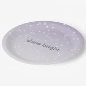 Lavender Paarse White Bokeh Confetti Papieren Bordje (Gekanteld)