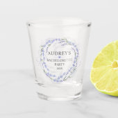 Lavender Paarse Wreath Bachelorette Party Shot Glas (Voorkant)