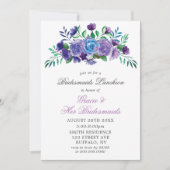 Lavender Paint Floral Bridesmaids Luncheon Invites (Voorkant)
