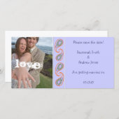 Lavender Paisley Save the Date Your Photo (Voorkant / Achterkant)