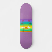 Lavender Palm Trees Summer Persoonlijk Skateboard (Voorkant)