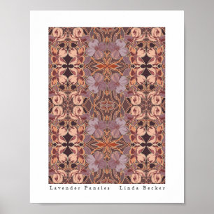 Lavender Pansies Originele Kunst van Linda Becker Poster