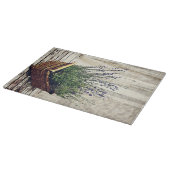 lavender pardon bloemen in een mand snijplank (Hoek)