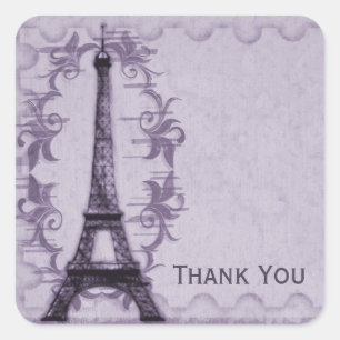 Lavender Paris Grunge Dank je Sticker