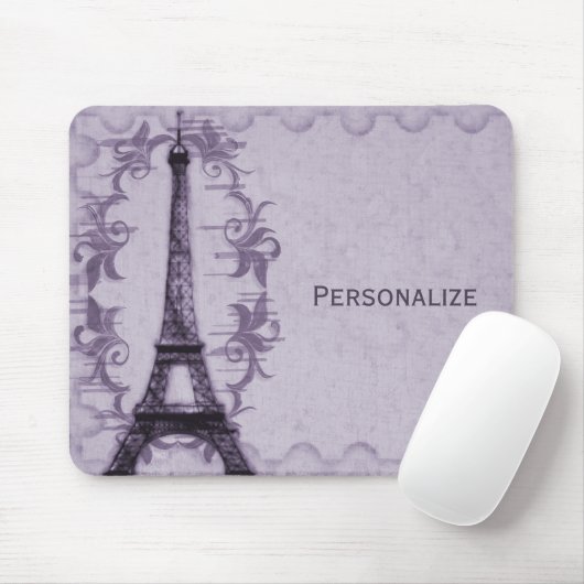 Lavender Paris Grunge Mousepad Muismat (Met muis)