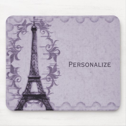 Lavender Paris Grunge Mousepad Muismat (Voorkant)