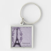 Lavender Paris Grunge Sleutelhanger (Voorkant)