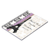 Lavender Parisian Eiffel Tower Weddenschap Notitieboek (Linkerzijde)