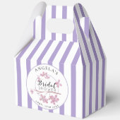 Lavender Parisian Stripes Bridal Shower  Bedankdoosjes (Voorkant)