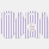 Lavender Parisian Stripes Bridal Shower  Bedankdoosjes (Ongevouwen)