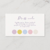 Lavender Pastel Floral Script Wedding Attire Informatiekaartje (Voorkant)