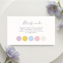Lavender Pastel Floral Script Wedding Attire Informatiekaartje