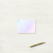 Lavender pastel minimalistische typografie-monogra post-it® notes (Op bureau)