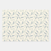 Lavender Pastel Paars Geel  Floral Inpakpapier Vel (Voorkant)