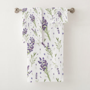 Lavender Pattern Bad Handdoek