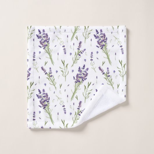 Lavender Pattern Bad Handdoek (Wasdoekje)