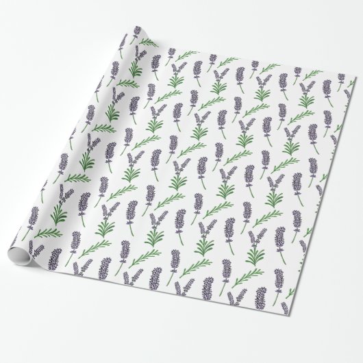Lavender Pattern Cadeaupapier (Uitgerold)