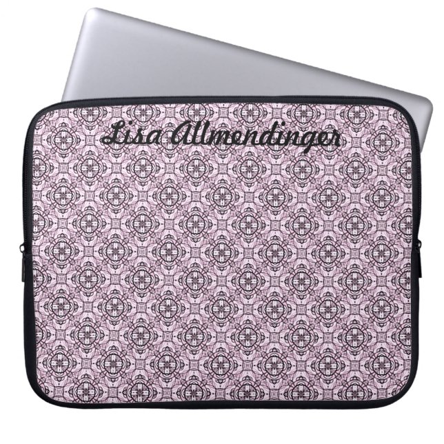Lavender Pattern Electronics Bag Laptop Sleeve (Voorkant)