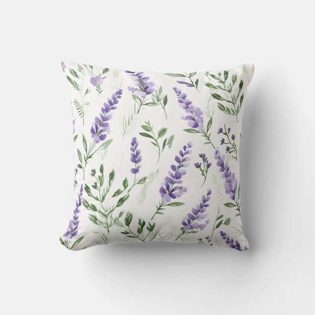 Lavender Pattern Kussen (Voorkant)