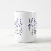 Lavender Pattern Pillar Candle Koffiemok (Center)