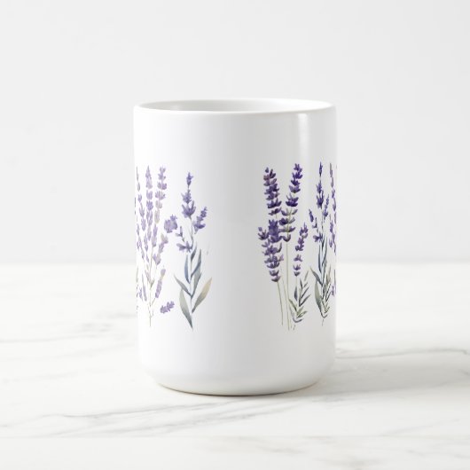 Lavender Pattern Pillar Candle Koffiemok (Center)