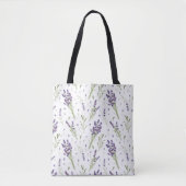 Lavender Pattern Tote Bag (Voorkant)
