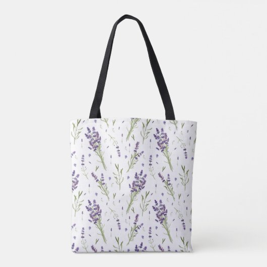 Lavender Pattern Tote Bag (Achterkant)