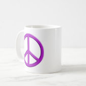 Lavender Peace Sign Koffiemok (Voorkant links)