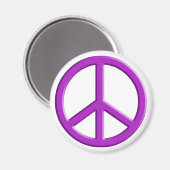 Lavender Peace Sign Magneet (Voorkant / Achterkant)