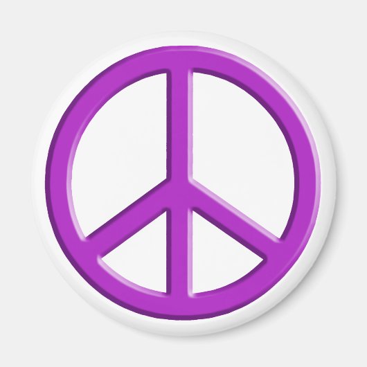 Lavender Peace Sign Magneet (Voorkant)