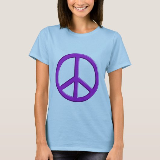 Lavender Peace Sign T-shirt (Voorkant)