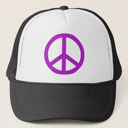 Lavender Peace Sign Trucker Pet (Voorkant)