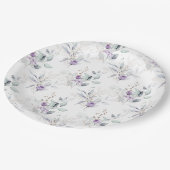 Lavender Peonies, Eucalptus Floral Wedding Papieren Bordje (Gekanteld)