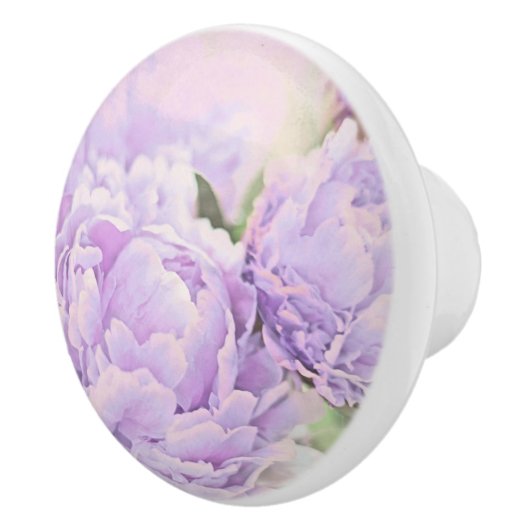 Lavender Peonies Keramische Knop (Rechts)