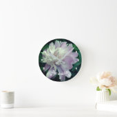 Lavender Peony Flower in Bloom Personalized Ronde Klok (Huis)