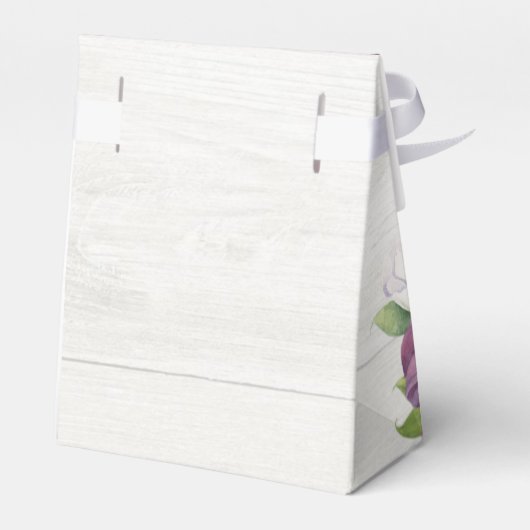 Lavender Peony Wood String of Lights Wedding Bedankdoosjes (Achterkant)