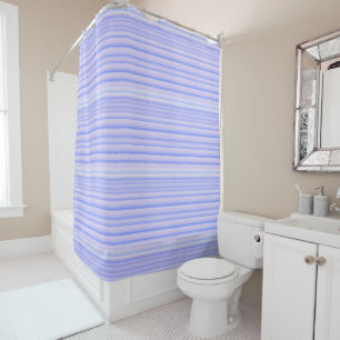 Lavender Periwinkle Arty Stripe Showgordijn Douchegordijn