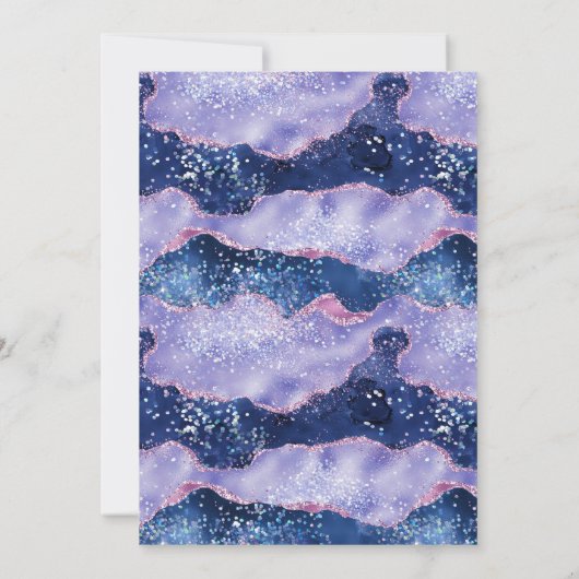 Lavender Periwinkle Marble Arch Muslim Wedding Kaart (Achterkant)