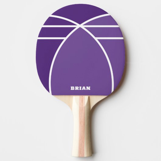 Lavender Personalized Ping Pong Paddle with Name Tafeltennisbatje (Voorkant)