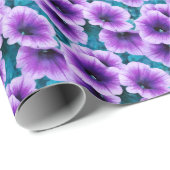 Lavender Petunia Flowers Cadeaupapier (Rol Hoek)