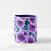 Lavender Petunia Flowers Mok (Midden)