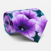 Lavender Petunia Flowers Stropdas (Opgerold)