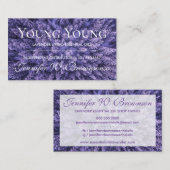 Lavender Photo Logo Paarse Essential Oils Visitekaartje (Voorkant / Achterkant)