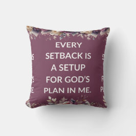 Lavender pillow with a simple religious quote kussen